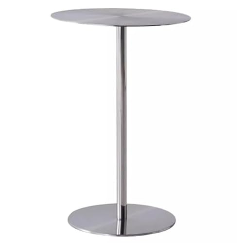 Failjierue Runder Bartisch aus Edelstahl, Thekentisch, Kneipentisch mit robustem Sockel for Partys, Wohnzimmer, Küche, Esszimmer(50x74cm) von Failjierue