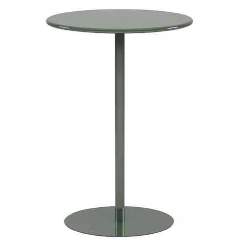 Failjierue Runder Bartisch for drinnen und draußen mit Metallfuß – Thekentisch for Pubs und Cocktails, Bistrotisch in kleinem Raum, Sofaecke oder Kaffeetisch, Eisenplatte(60x72cm) von Failjierue