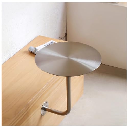 Failjierue Runder Bistro-Kneipentisch – Moderner Bar-Cocktailtisch im Industriestil zur Wandmontage mit Eisenplatte for Küche, Wohnzimmer und Restaurant, Wohndekor-Möbel(35x45cm) von Failjierue