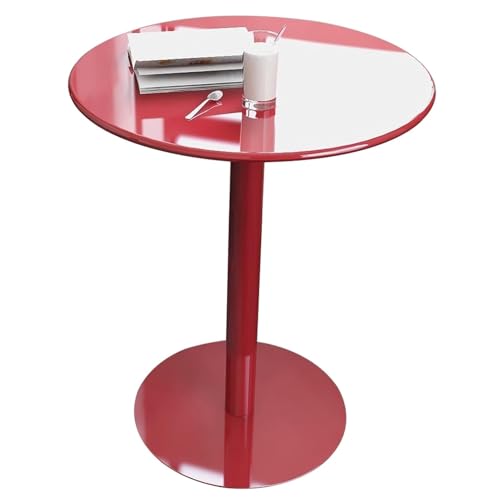 Failjierue Runder Couchtisch mit Metallfuß – Bistrotisch in Thekenhöhe for Wohnzimmer, Nachttisch oder als Abschlusstisch, Küche, Bar, Café(40x72cm) von Failjierue