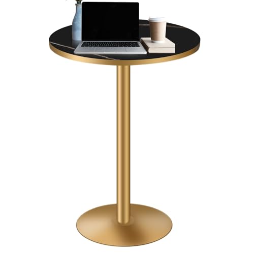Failjierue Runder Mehrzwecktisch – Küche, Kneipe und Kaffee-Setting for Zuhause, Klassenzimmer oder Cafés. Geräumiger Laptop-Arbeitsbereich, langlebiges, gartentaugliches Design(Black,55x75cm) von Failjierue