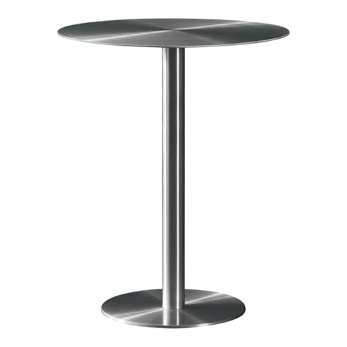 Failjierue Runder Stehtisch aus Edelstahl – Industrieller Bistrotisch aus Metall for den Innen- und Außenbereich – Perfekt for Küchen, Gärten, Cafés und Essbereiche(40x74cm) von Failjierue