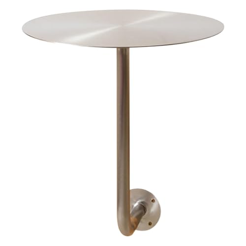 Failjierue Runder Wandtisch aus Edelstahl – platzsparendes L-förmiges Pub- und Bar-Design for Küchen, Bistros oder Esszimmer (Mehrzweck-Cocktailoberfläche, einfache Installation)(30x45cm) von Failjierue