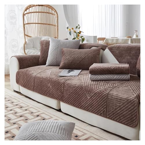 Failjierue Rutschfester Sofabezug Aus Samt – L-förmiger Sofabezug Für 1–4-Sitzer, Schutzhülle Für Ecksofakissen Für Schutz Der Möbel(Style 5,Pillowcase (30x50cm)) von Failjierue