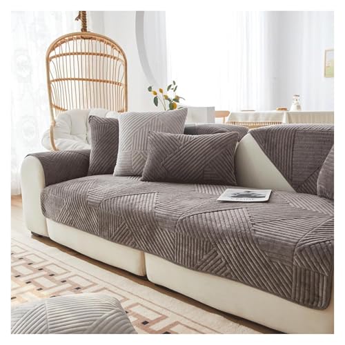 Failjierue Rutschfester Sofabezug Aus Samt – L-förmiger Sofabezug Für 1–4-Sitzer, Schutzhülle Für Ecksofakissen Für Schutz Der Möbel(Style 7,90x90cm) von Failjierue