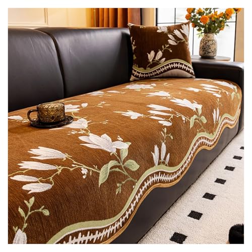 Failjierue Rutschfester Sofakissen-Schonbezug aus Samt, universeller 1-5-Sitzer-Couchbezug, passend für Sektions-/L-förmiges Sofa für das Wohnzimmer(Style 1,70X70cm) von Failjierue