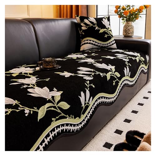 Failjierue Rutschfester Sofakissen-Schonbezug aus Samt, universeller 1-5-Sitzer-Couchbezug, passend für Sektions-/L-förmiges Sofa für das Wohnzimmer(Style 2,70X90cm) von Failjierue
