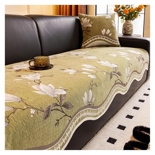 Failjierue Rutschfester Sofakissen-Schonbezug aus Samt, universeller 1-5-Sitzer-Couchbezug, passend für Sektions-/L-förmiges Sofa für das Wohnzimmer(Style 3,110X260cm) von Failjierue