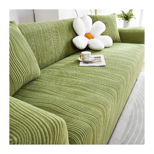Failjierue Stretch-Sofabezug, weicher Jacquard-Samt, 1-teiliger universeller Couchbezug, hohe Elastizität, Sofaschutz für das Wohnzimmer Rutschfester Möbelbezug mit Rock(Style 6,305-360cm) von Failjierue