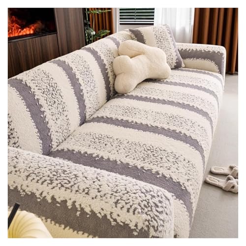 Failjierue Stretch-Sofabezug aus Samt – Rutschfester, universeller Möbelschutz für 1-/2-/3-/4-/5-Sitzer-Sofas und -Anbausofas, 1-teiliger, elastischer Sofabezug, passend(Style 4,2 Seat 145-185cm) von Failjierue