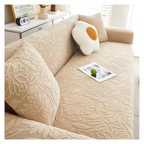 Failjierue Stretch-Sofabezug für L-förmige Sofas – Rutschfester Samt-Möbelbezug für 1-/2-/3-/4-/5-Sitzer-Sofagarnituren, weicher, dehnbarer Bezug(Style 6,90-140cm) von Failjierue