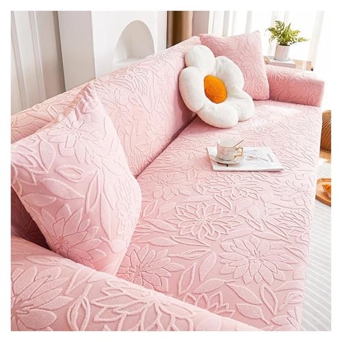 Failjierue Stretch-Sofabezug für L-förmige Sofas – Rutschfester Samt-Möbelbezug für 1-/2-/3-/4-/5-Sitzer-Sofagarnituren, weicher, dehnbarer Bezug(Style 7,90-140cm) von Failjierue