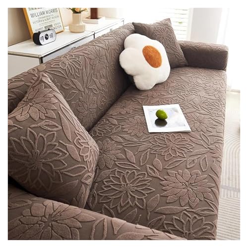 Failjierue Stretch-Sofabezug für L-förmige Sofas – Rutschfester Samt-Möbelbezug für 1-/2-/3-/4-/5-Sitzer-Sofagarnituren, weicher, dehnbarer Bezug(Style 9,305-360cm) von Failjierue
