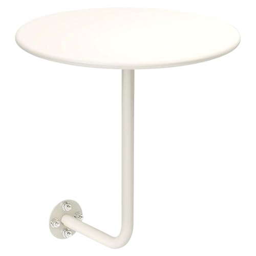Failjierue White Wall-Mounted Round Bar Table - Space-Saving L-Shape Design for Cocktail Bars & Coffee Meetings - Multi-Functional as Breakfast Nook, Sofa Accent or Dining Table(40x45cm) von Failjierue