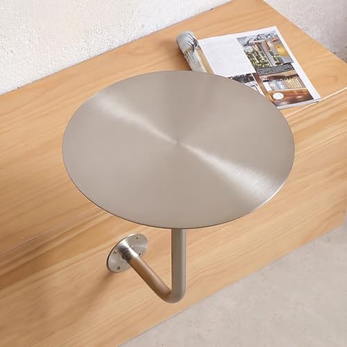 Luxuriöser L-förmiger Stehtisch – Kleiner, an der Wand montierter Couchtisch aus Edelstahl for die Inneneinrichtung zu Hause und im Büro, platzsparender Akzent im modernen Design(30x45cm) von Failjierue