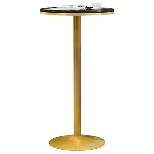 Runder Stehtisch aus Marmor – Modernes Pub- und Bistro-Ambiente mit mehreren Höhen for Restaurants, Privathaushalte und Cafés stabile Cocktail-Standfläche, leicht zu reinigende(Black,55x95cm) von Failjierue