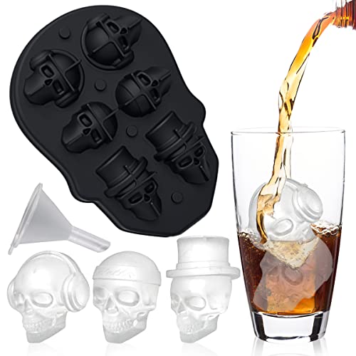 Eiswürfelformen Totenkopf, FainFun 3D Silikon Eiswürfelform Totenkopf, Eiswürfelform Schädel, für Cocktails und Whisky(Groß) von FainFun