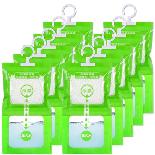 FainFun 10 Packungen Hänge-Luftentfeuchter, Luftentfeuchter Beutel, Moisture Absorber for Room, Schrankentfeuchter, Entfeuchter Schrank für Kleiderschrank, Schlafzimmer, Küche, Schrank, Auto von FainFun