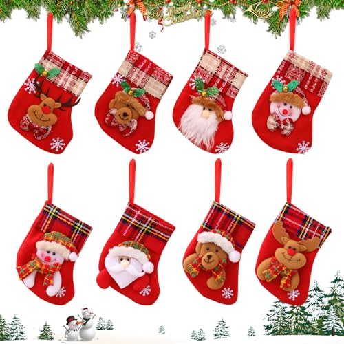 FainFun Nikolausstiefel Set, 8 Stück 16 * 12CM Weihnachtsstrumpf Deko Set, Nikolaussocken aus Jute Stoff, Weihnachtsstrumpf für Kamin, Nikolausstiefel Deko Rentier, Weihnachtsmann, Bär, Schneemann FainFun Nikolausstiefel Set, 8 Stück 16 * 12CM Weihnachtsstrumpf Deko Set, Nikolaussocken aus Jute Stoff, Weihnachtsstrumpf für Kamin, Nikolausstiefel Deko Rentier, Weihnachtsmann, Bär, Schneemann von FainFun