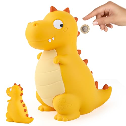 FainFun Kinder Spardose, Kinder Spardose Junge, Dino Spardose, Dinosaur Piggy Bank, Dino Sparschwein, Spardose Kinder Jungen Personalisiert für Geschenke, Raumdekoration, Taufen von FainFun