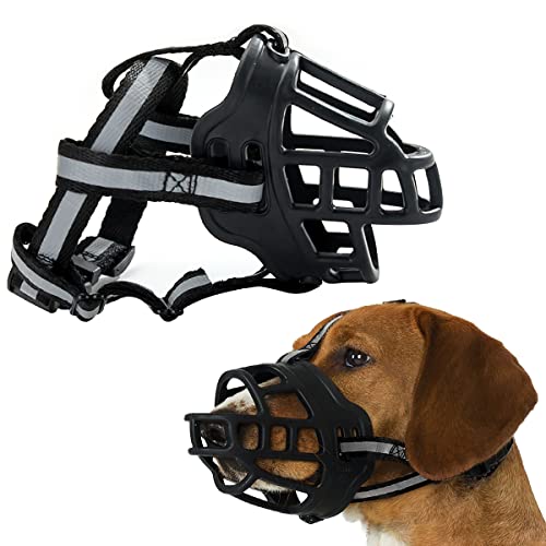 Maulkorb für Große Hunde XL, FainFun Maulkorb Biothane Hund, Maulkorb für Hunde, Silikon, die Alles Fressen, Anti-Bellen(XL) von FainFun
