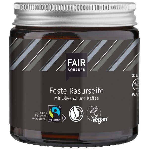 FAIR SQUARED Feste Rasurseife Olive + Kaffee 100 g von Fair Squared
