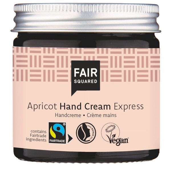 Fair Squared Hand Creme Aprikose 50ml im Glastiegel von Fair Squared