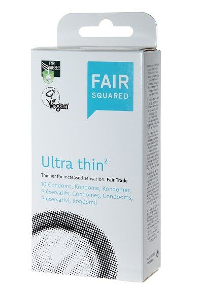 Fair Squared Kondome Ultra Thin - 10 Stück aus Naturkautschuklatex von Fair Squared