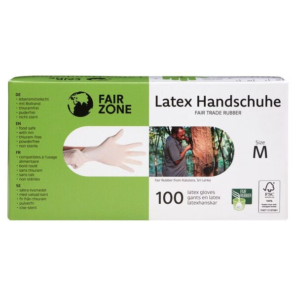 FAIR ZONE Einweg Latex Handschuhe 100 Stück, verschiedene Größen FAIR ZONE Einweg Latex Handschuhe 100 Stück, verschiedene Größen von Fair Zone
