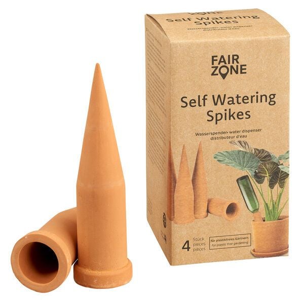 FAIR ZONE Self Watering Pots "Hydro Spikes" 4er Set Tonkegel von Fair Zone