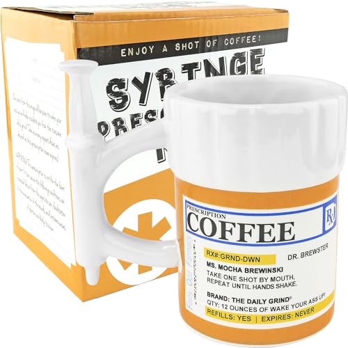 Fairly Odd Novelties Kaffeebecher in Spritzenform, 340 ml, Weiß von Fairly Odd Novelties