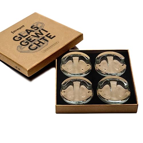 Fairment 4er Set Glas-Gewichte zur Fermentation von Sauerkraut, Kimchi, Gurken usw. Beschwerungsstein von Fairment