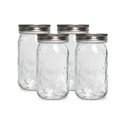 Fairment Original Jar 4er Set inkl. rostfreiem Edelstahldeckel - Fermentationsgläser - Einmachgläser vielseitige Verwendungen - 32oz (946ml) - 4 Stück von Fairment