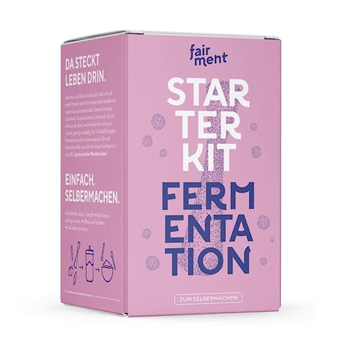 Fairment Starterkit Fermentation - Fermente einfach Selbermachen - enthält Fermentiergläser, Glasgewichte, Zubehör und EIN Rezept-Buch - fermentiertes und lebendiges Gemüse selbst herstellen. von Fairment