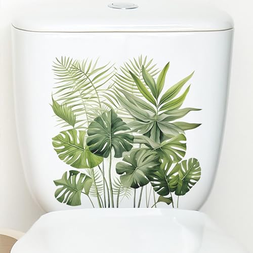 Fairnull WC Aufkleber Toilettensitz Wandaufkleber Selbstklebend Pflanze WC Deckel Aufkleber Wasserdicht Abnehmbar Leicht Abziehbar Toilettendeckel Aufkleber Kräuter von Fairnull