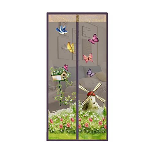 Fairnull Schmetterlings-Windmühlen-Sommer-Magnetvorhang für Fenster, Tür, Fliegenvorhang von Fairnull