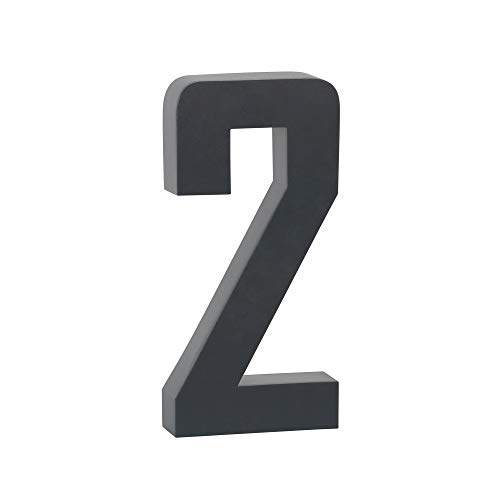 3D Hausnummer 2 anthrazit - grau RAL 7016 Edelstahl V2A rostfrei witterungsbeständig rostfrei Höhe 20cm inkl. Montagematerial erhältlich 0 1 2 3 4 5 6 7 8 9 a b c d von Fairpreis-Design