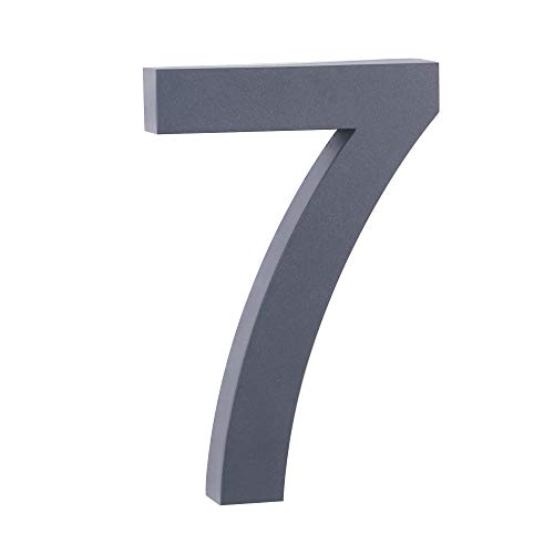 3D-Hausnummer 7 Edelstahl V2A H25cm Höhe 250mm in anthrazit RAL7016 erhältlich 0 1 2 3 4 5 6 7 8 9 a b c d (7) von Fairpreis-Design