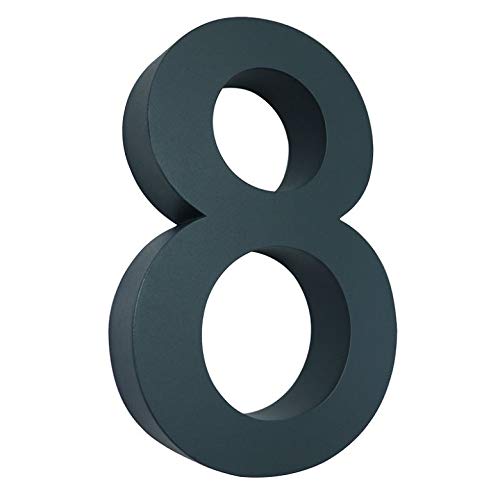 3D Hausnummer Nr.8 anthrazit RAL 7016 Edelstahl V2A rostfrei witterungsbeständig Höhe 20cm inkl. Montagematerial erhältlich 0 1 2 3 4 5 6 7 8 9 a b c d von Fairpreis-Design