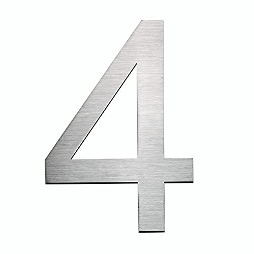 Hausnummer 4 Edelstahl V2A Höhe 30cm XXL Arial rostfrei witterungsbeständig aus gebürstetem Edelstahl ALLE erhältlich 0 1 2 3 4 5 6 7 8 9 a b c d Hausnummer 4 Edelstahl V2A Höhe 30cm XXL Arial rostfrei witterungsbeständig aus gebürstetem Edelstahl ALLE erhältlich 0 1 2 3 4 5 6 7 8 9 a b c d von Fairpreis-Design
