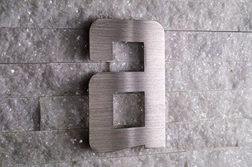 Hausnummer Buchstabe a Edelstahl V2A H15cm ITC-Bauhaus Design in 2D von Fairpreis-Design