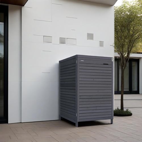 Mülltonnenbox Roma Mülltonnenverkleidung aus Holz 240L imprägniert in anthrazit Müllcontainer Mülltonnenschrank Mülltonne (1 Tonne) von Fairpreis-design