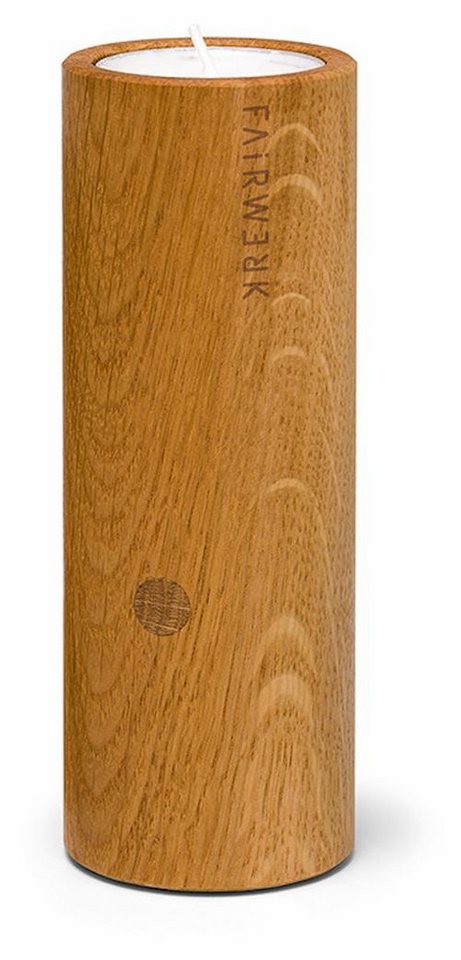 Fairwerk Teelichthalter Teelichthalter aus Holz-Zylinder von Fairwerk