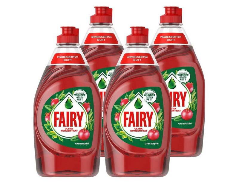 Fairy Fairy Spülmittel Ultra Konzentrat Granatapfel 450ml - Gegen Fett (4er Geschirrspülmittel von Fairy