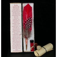 Feuer Elementar Quill Dip Pen Und Duftende Tinte Set, Zauber Schreiben, Magie, Pagan, Wicca, Fee, Hochzeitsgelübde von FairyApothecary1