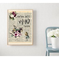 Alice Im Wunderland Zitat Wandbild von FairyBreadDesign