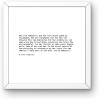 F Scott Fitzgerald She Was Beautiful Typewriter Feminist Zitat Print F Scott Fitzgerald She Was Beautiful Typewriter Feminist Zitat Print von FairyBreadDesign