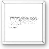 Zitat Wandbild Schreibmaschine Style F Scott Fitzgerald von FairyBreadDesign