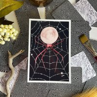 Blutmond Spinne. Spinne Kunstdruck, Halloween Home Dekor, Spinnenbild, Gothic Mond Liebhaber Geschenk, Spinnen Deko von FairyFunctional