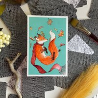 Fuchs Kunstdruck, Wandkunst, Dekor, Tier Natur Mit Blättern, Geschenk, Wald Kinderzimmer von FairyFunctional
